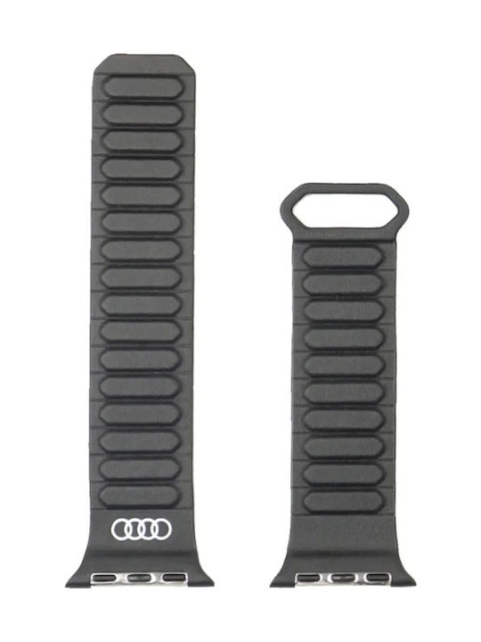 Audi Каишка Изкуствена кожа Черен (Apple Watch 40/41/42 мм)