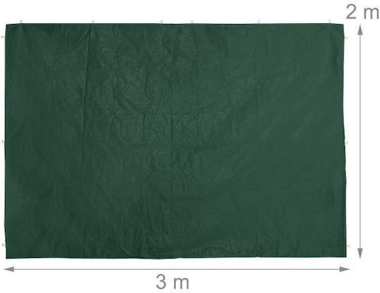 Set 2 Side Panels Pavilion Relaxdays Approx 2 X 3 M Dark Green