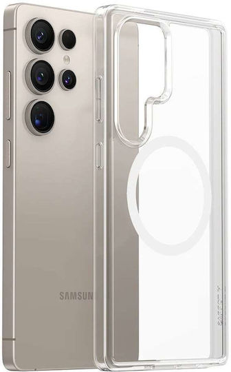 Torras Guardian Magnetic Umschlag Rückseite Silikon Transparent (Galaxy S25 Ultra,Samsung S25 Ultra)