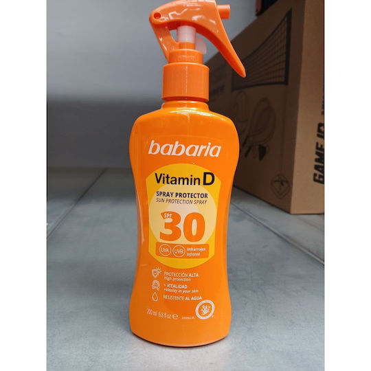 Babaria Vitamin D Cremă Cu Protecție Solară Pentru Corp SPF30 În Spray 200ml