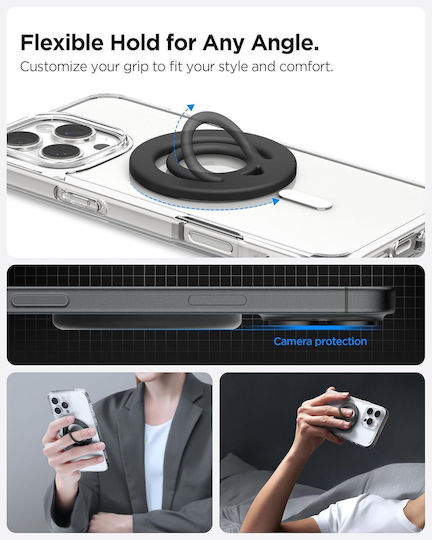 Spigen Dual Pop MagSafe Ring Holder Κινητού σε Μαύρο χρώμα