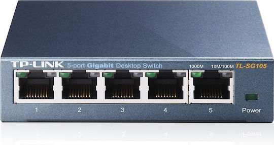 TP-LINK TL-SG105 Unmanaged L2 Switch with 5 Gigabit (1Gbps) Ethernet Ports