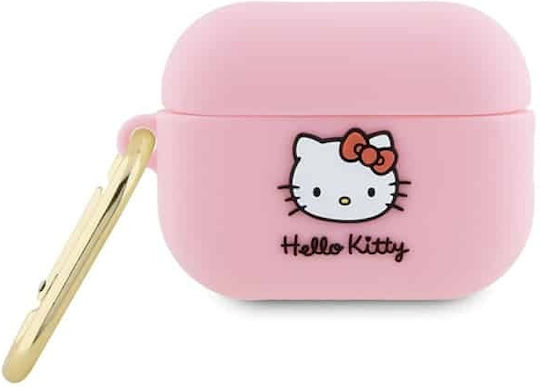 Hello Kitty Hülle Silikon in Rosa Farbe für Apple AirPods 3