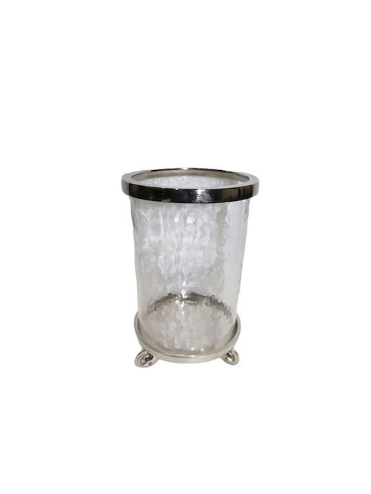 InTheBox Argentum Κηροπήγιο για Ρεσώ Αλουμινίου Ασημί 17x17x30εκ.