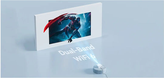 Wanbo X5 Air Projektor LCD Full HD LED-Lampe mit Wi-Fi und Eingebauten Lautsprechern Weiß
