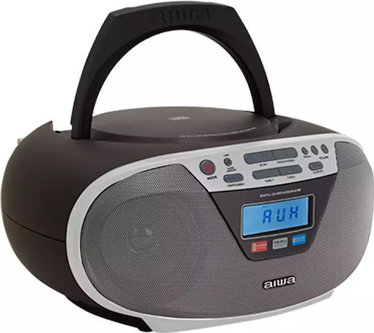 Aiwa Φορητό Ηχοσύστημα με Ραδιόφωνο / Bluetooth Ασημί