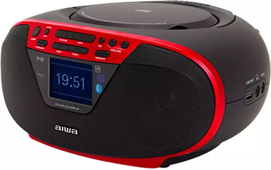 Aiwa Φορητό Ηχοσύστημα με USB / Bluetooth Κόκκινο