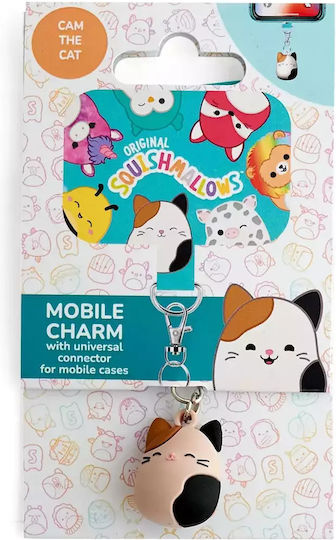 Lazerbuilt Squishmallows Cam Cat Mobile Charm – Universal Μπρελόκ Κινητού Pad Σύνδεσης