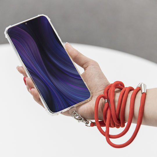 Techwave Universelle Halskette für Mobiltelefone Tablets Rot