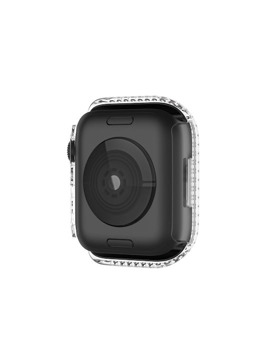 Προστατευτική Σκληρή Θήκη Electroplating Apple Watch Series 9 8 7 45mm Διάφανο