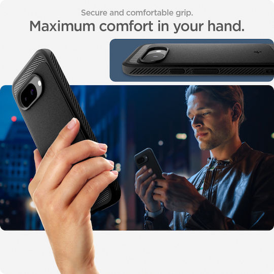 Spigen Rugged Armor (MagFit) Umschlag Rückseite Silikon 2mm Schwarz (Google Pixel 9a)