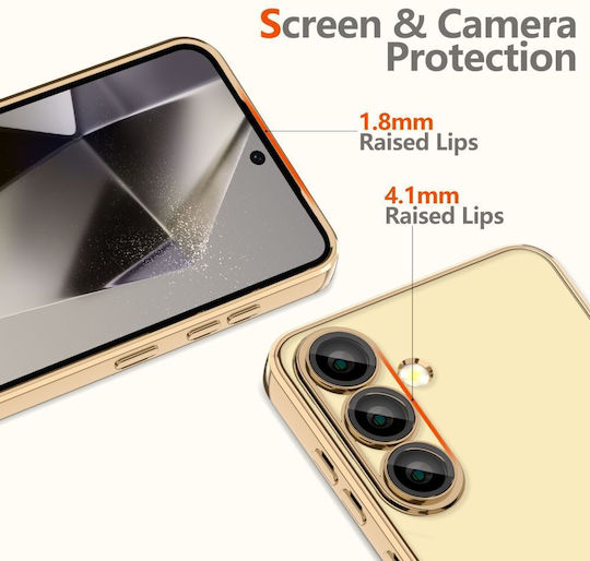 Tech-Protect Magflex Umschlag Rückseite Silikon / Kunststoff Transparent Gold (SAMSUNG A36 5G)