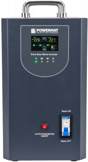 Powermat PM-UPS-3000MP Line-Interactive 3000VA 2400W με 2 Schuko Πρίζες