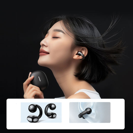 Ugreen HiTune S3 Open Ear Bluetooth Handsfree Ακουστικά με Αντοχή στον Ιδρώτα και Θήκη Φόρτισης Μαύρα