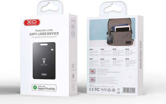 XO LP05 Compatible with Apple Find My Black Rechargeable