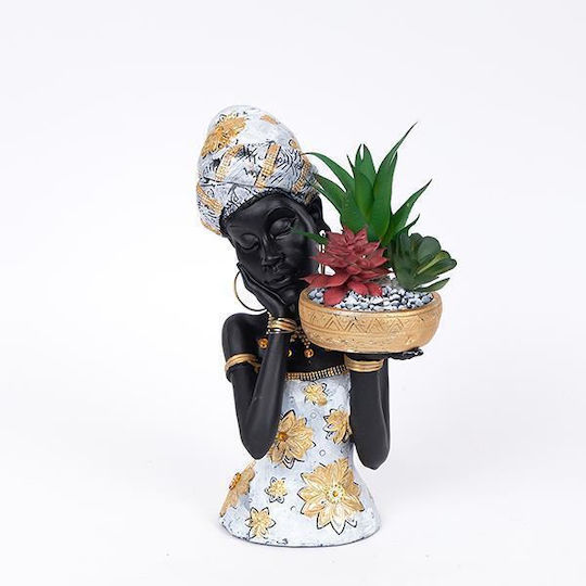 Estheti Home Dekorative Skulptur Frau Blumentopf 20x13x27cm 752-27057