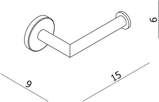 Langberger Series 108 Wandmontiert Papierhalter Metallisch White Matt
