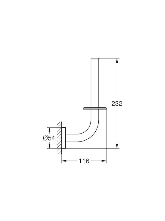 Grohe Essentials Warm Sunset Επιτοίχια Χαρτοθήκη Μεταλλική Brushed Warm Sunset