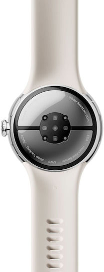 Google Pixel Watch 3 LTE Aluminium 41mm Waterproof with Heart Rate Monitor Polished Silver Aluminum Case Porcelain Active Band