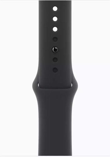 Apple Watch Series 10 Cellular Aluminium 42mm Αδιάβροχο με eSIM και Παλμογράφο (Jet Black Aluminium Case with Sport Band - S/M)