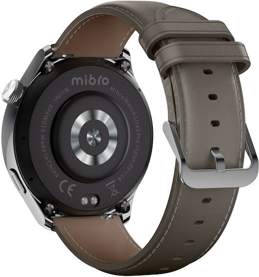 Mibro Watch Lite3 Pro Wasserdicht mit Pulsmesser (Khaki Gray (Silver))