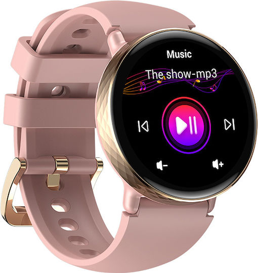 Zeblaze Lily 2 39mm Smartwatch με Παλμογράφο (Misty Pink)