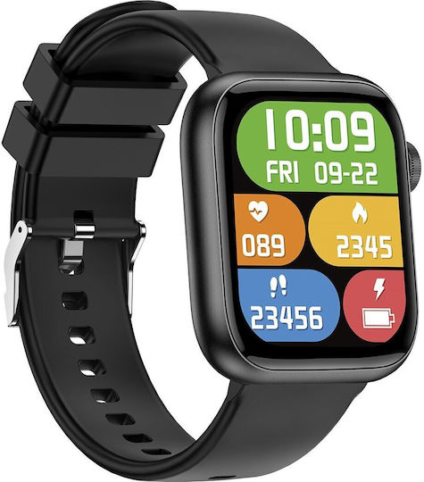 Forever IGo Watch 3 JW-500 με Παλμογράφο (Μαύρο - M/L)
