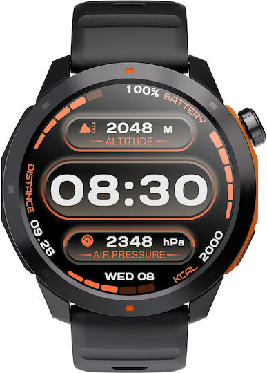 Kiano Watch Xtreme 46mm mit Pulsmesser (Schwarz)