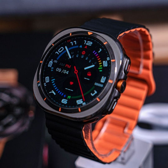 NO.1 Watch Ultra 35mm with Heart Rate Monitor (Black Case / Black Silicone Strap)
