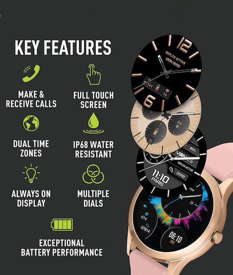 Reflex Active Series 31 35mm Smartwatch mit Pulsmesser (Pink Rubber Strap)