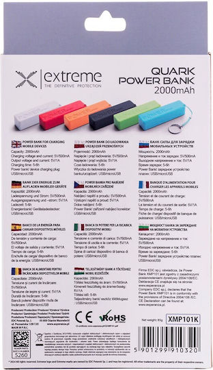 Esperanza XMP101 Power Bank 2000mAh με Θύρα USB-A Μαύρο