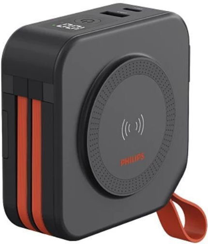 Philips Power Bank 10000mAh with USB-A Port and USB-C Port Black