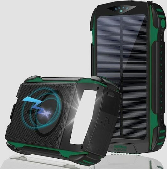 4Smarts Rugged TitanPack UltiMag Solar Power Bank 20000mAh with 2 USB-A Ports and USB-C Port Black