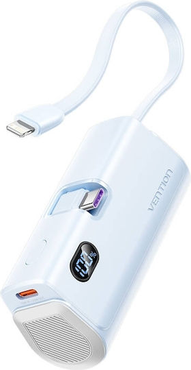 Vention FHQL0 Power Bank 4800mAh 20W with USB-C Power Delivery and Quick Charge Blue