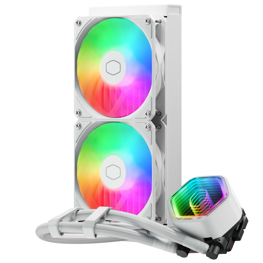 CoolerMaster MasterLiquid 240 Core II Υδρόψυξη Επεξεργαστή Διπλού Ανεμιστήρα 120mm για Socket 1700/1200/115x με ARGB Φωτισμό Λευκή