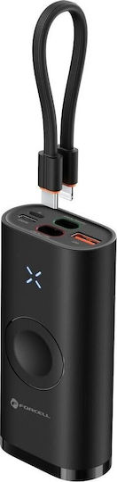 Forcell F-ENERGY F10K4 Power Bank 10000mAh 22.5W με Θύρα USB-A και Θύρα USB-C Power Delivery / Quick Charge 3.0 Μαύρο