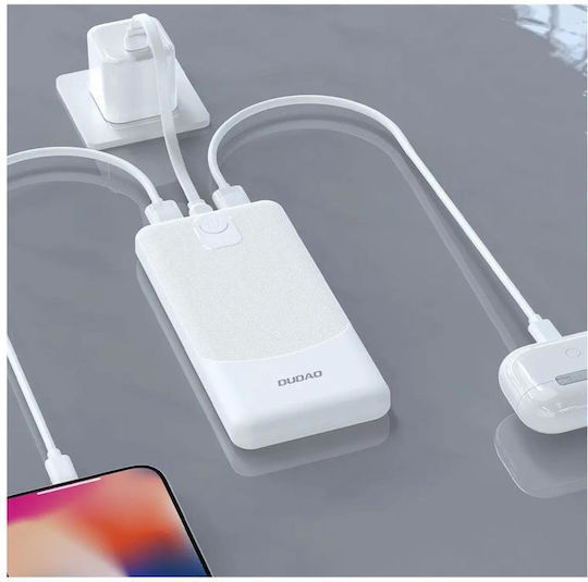 Dudao K10Pro Power Bank 20000mAh 10W mit 2 USB-A Anschlüssen Schwarz