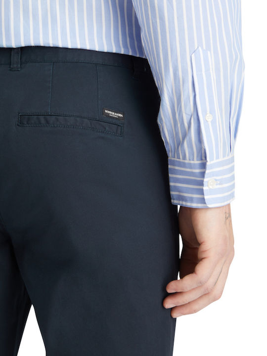 Mott Hose Chino Elastisch Blau
