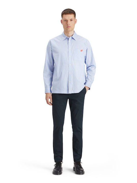 Mott Hose Chino Elastisch Blau