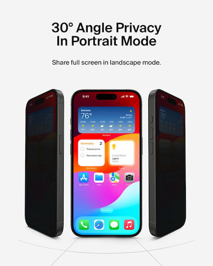 Belkin Screenforce Privacy Tempered Glass (iPhone 16/15)