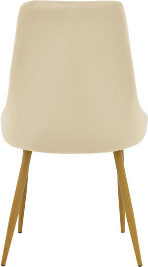 Azori Столички Трапезария плюшени Beige Velvet 1бр 49x55x85бр
