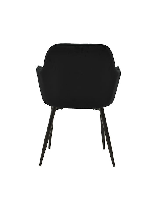 Noor Stühle Speisesaal Black Velvet 1Stück 58x58x86cm