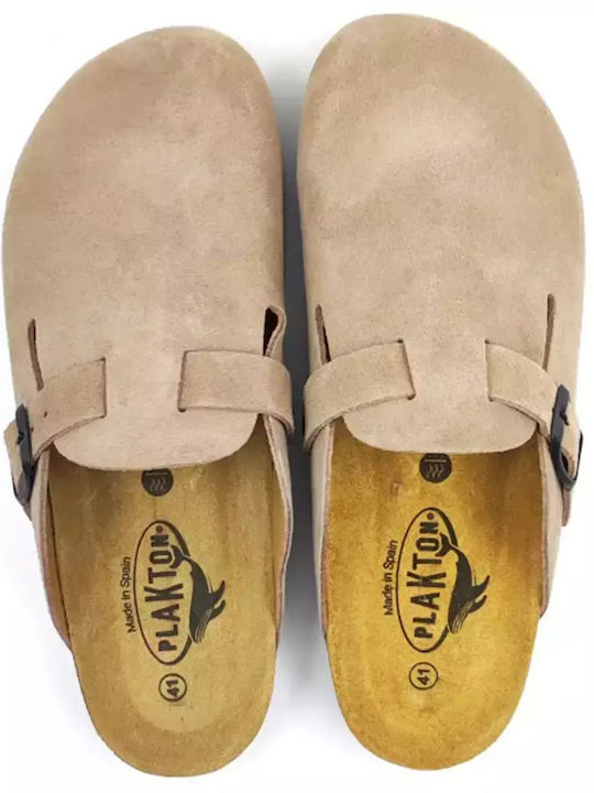 Anatomical Leather Women's Slippers Beige