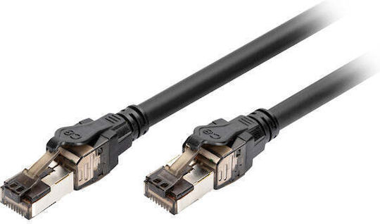 Digitus S/FTP Cat.6 (Gigabit) Καλώδιο Δικτύου Ethernet 0.5m Μαύρο