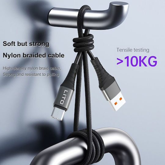 Lito USB 2.0 Kabel USB-C männlich - USB-A 18W Schwarz 2m