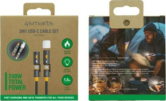4Smarts USB 2.0 Cable USB-C male - USB-C 240W Μαύρο 1.5m