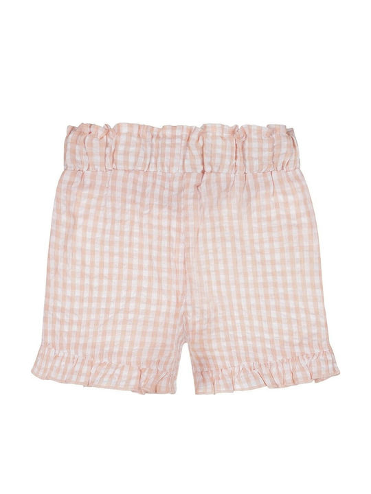 Παιδικό Σορτς/Βερμούδα Υφασμάτινο Coral Pink, Off White