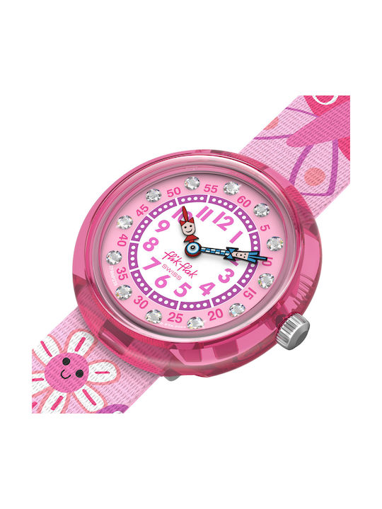 FlikFlak Kids Analog Watch with Rubber/Plastic Strap Pink
