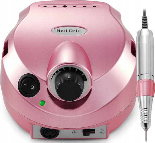Extralink Nail Drill Power 65W Pink with Pedal with 35000 Rotations per Minute