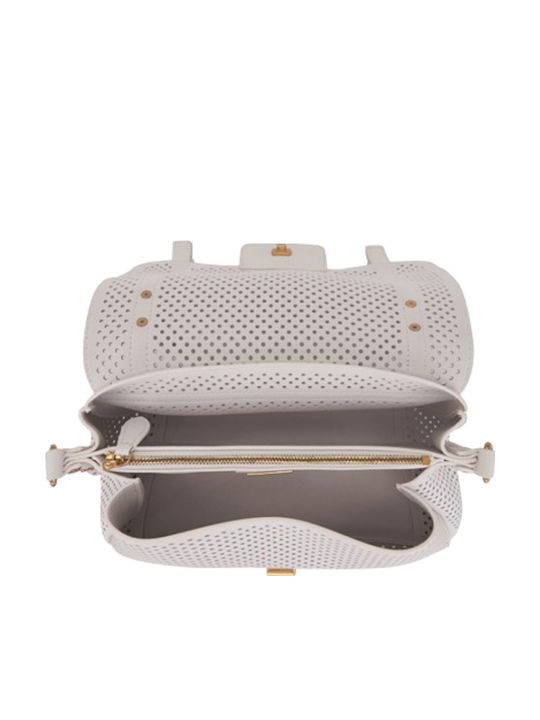 Leather Women's Bag Shopper Shoulder White